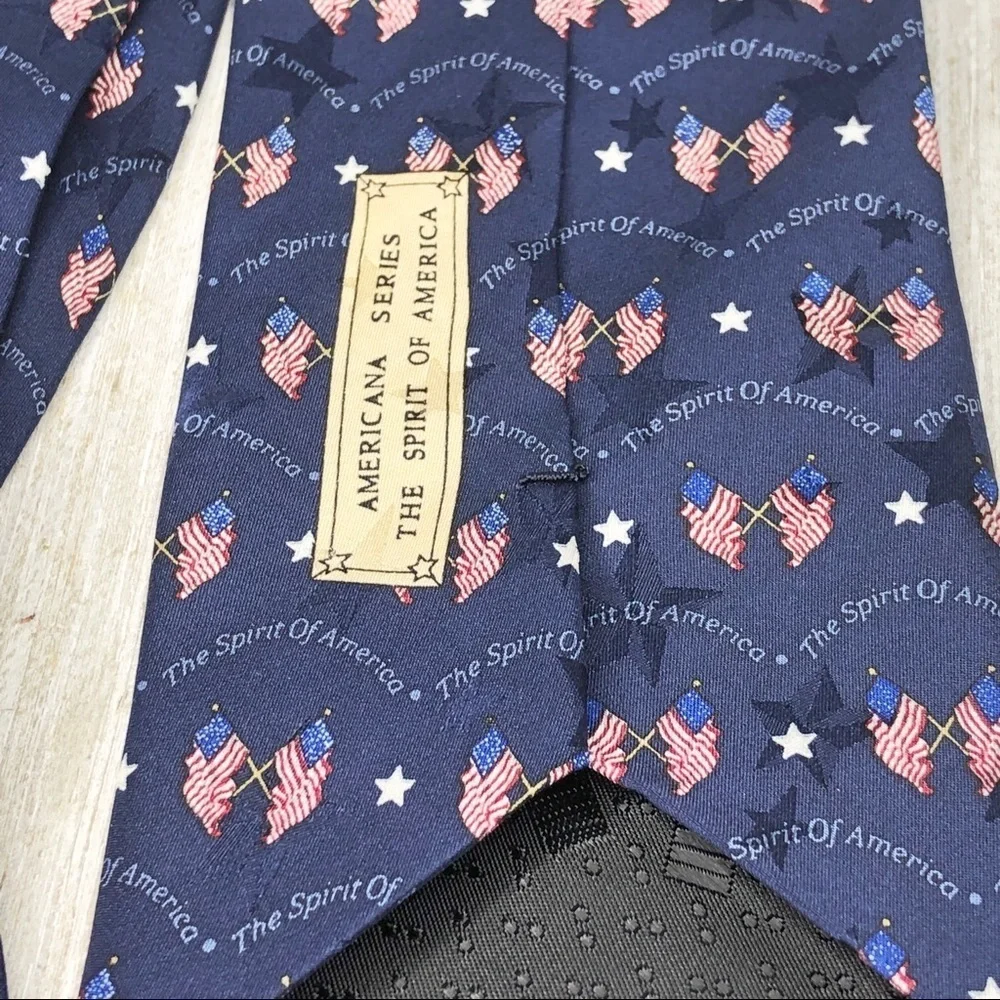 Tango by Max Raab Spirit of America Flag Silk Tie